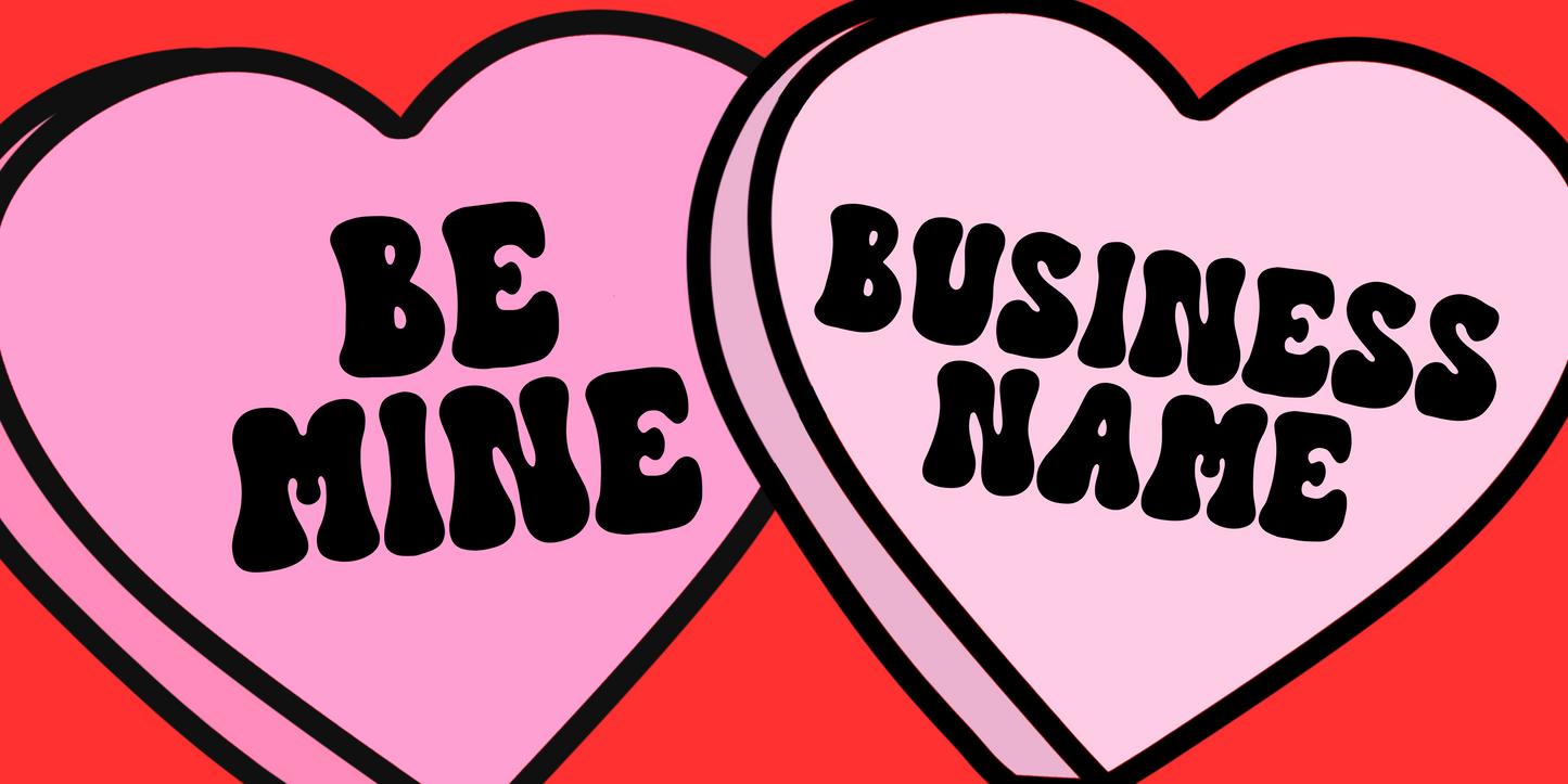 Candy Heart V-Day Facebook Cover