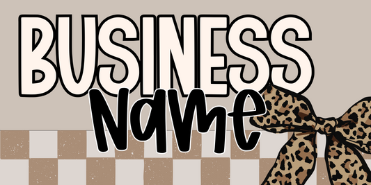 Neutral/Leopard Bow Facebook Cover