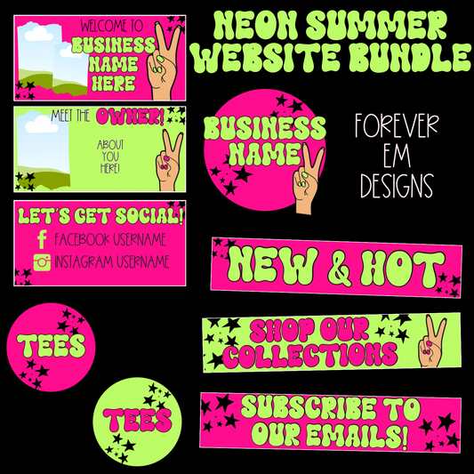 Neon Summer Website Bundle