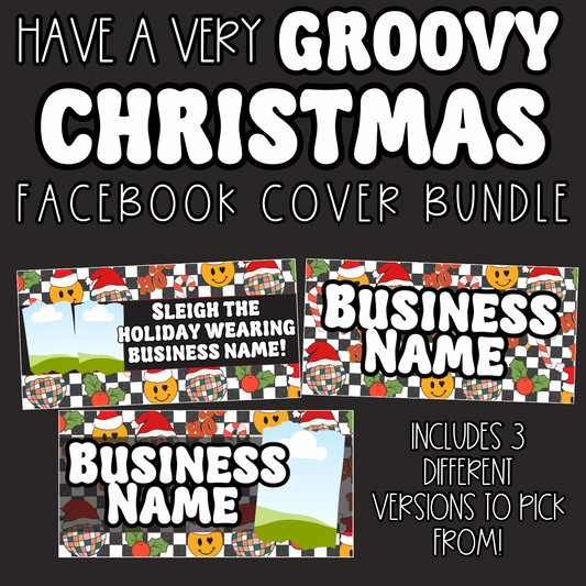 A Very Groovy Christmas Facebook Cover Bundle