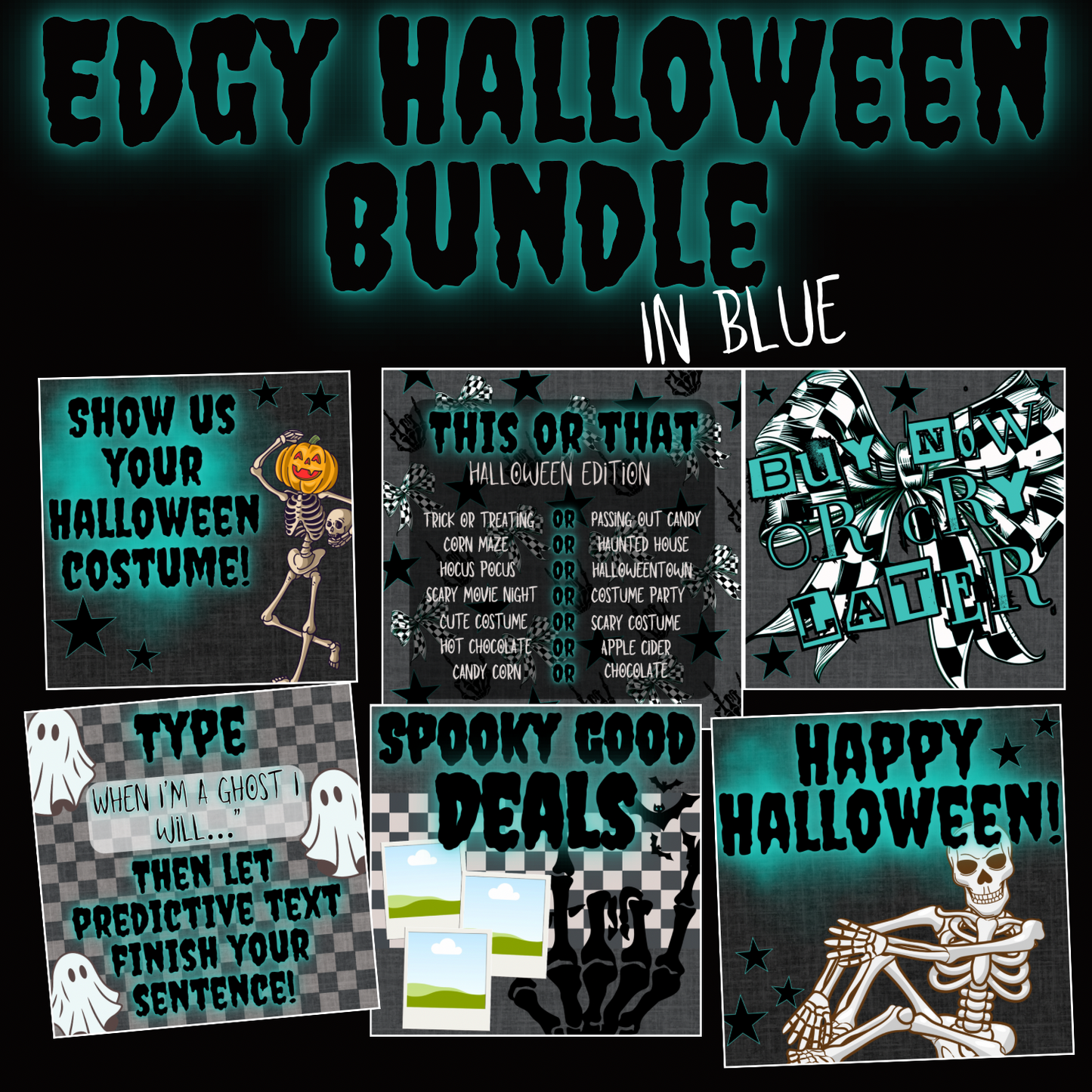 Edgy Halloween Bundle- In Blue