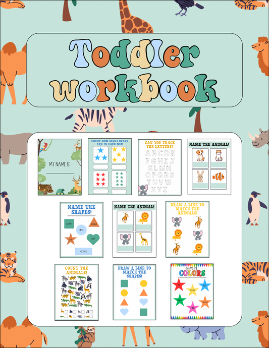 Safari Animal Toddler Learning Book