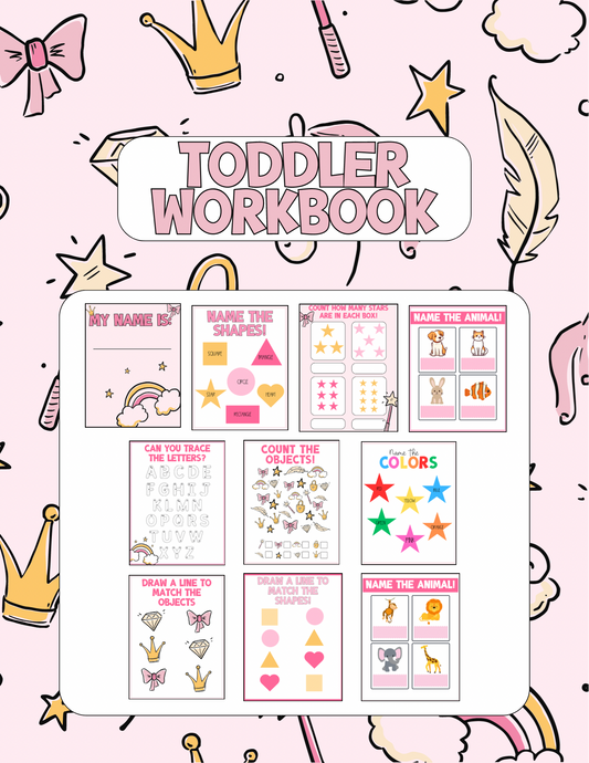 Princess Themed Toddler Workbook