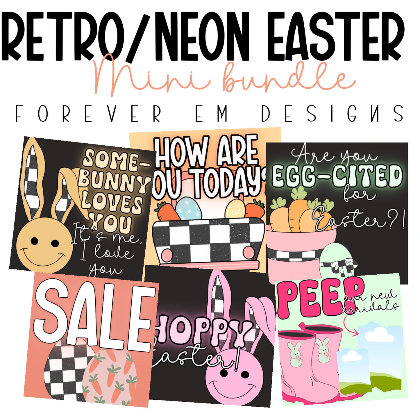 Retro/Neon Easter TINY bundle