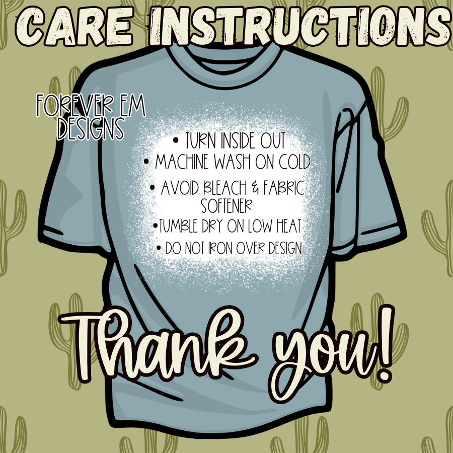 Cactus Care Instruction Card Design