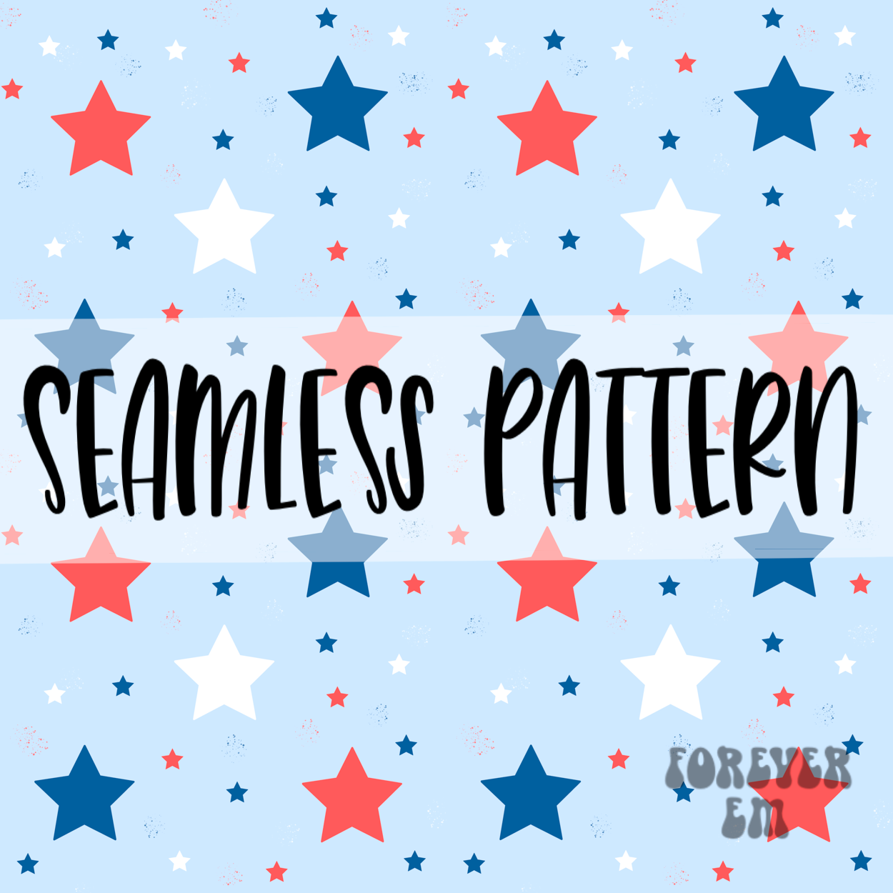 Star spangled blue - SEAMLESS PATTERN