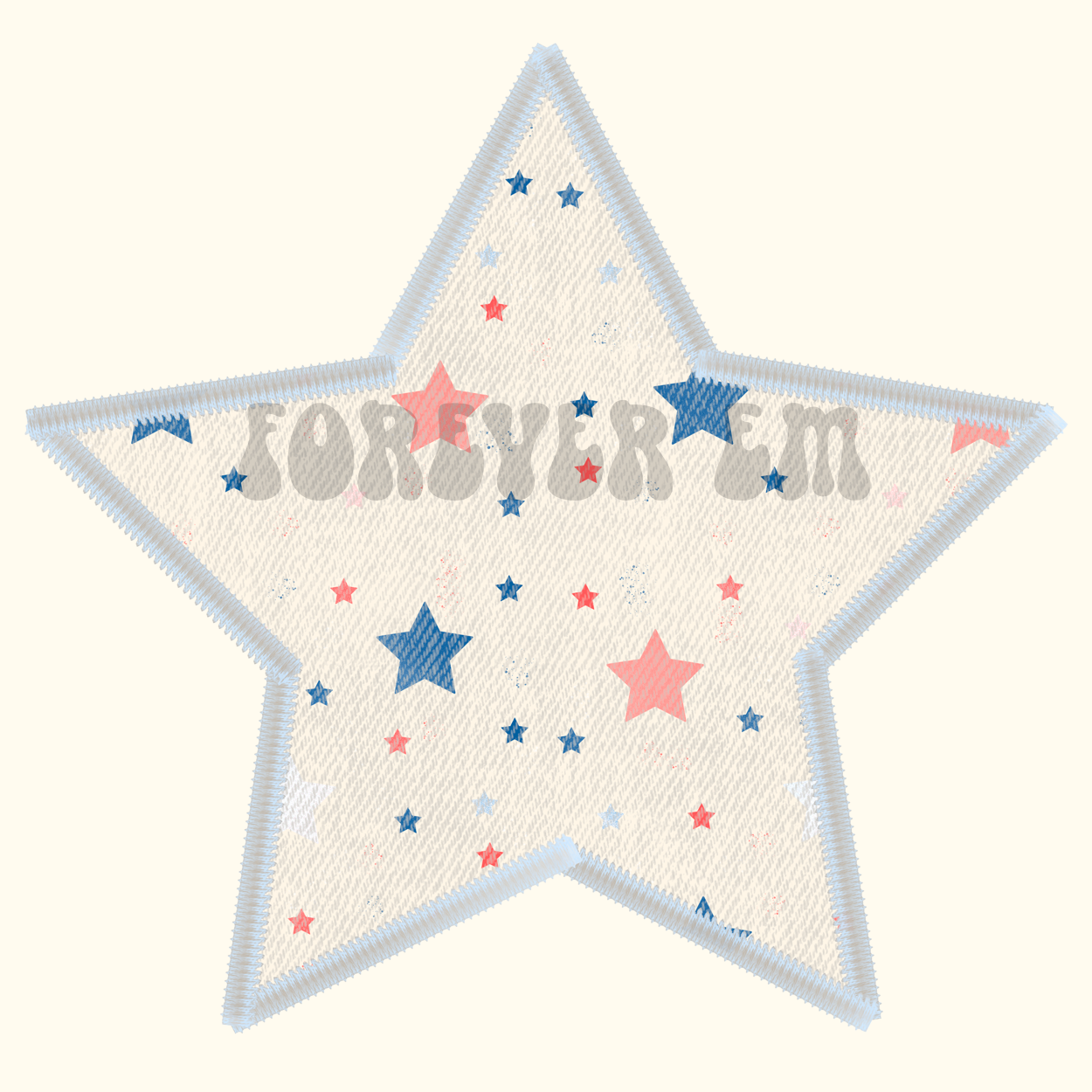 Fix embroidered cream star - PNG