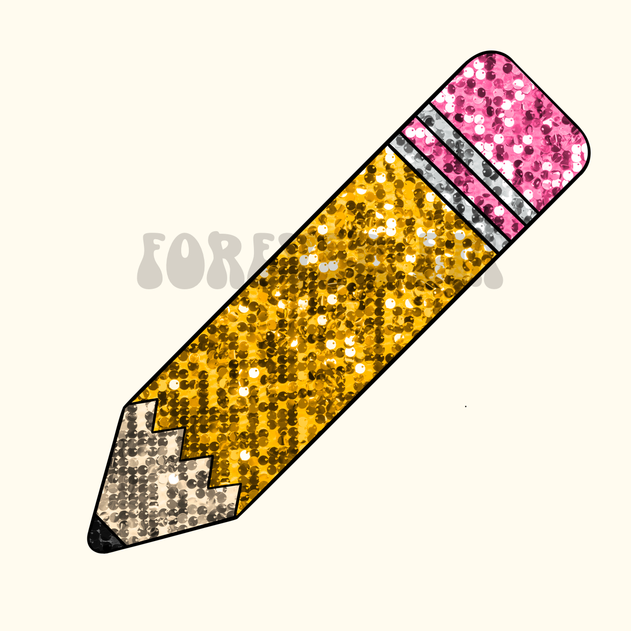 Faux Sequin Plain Pencil - PNG