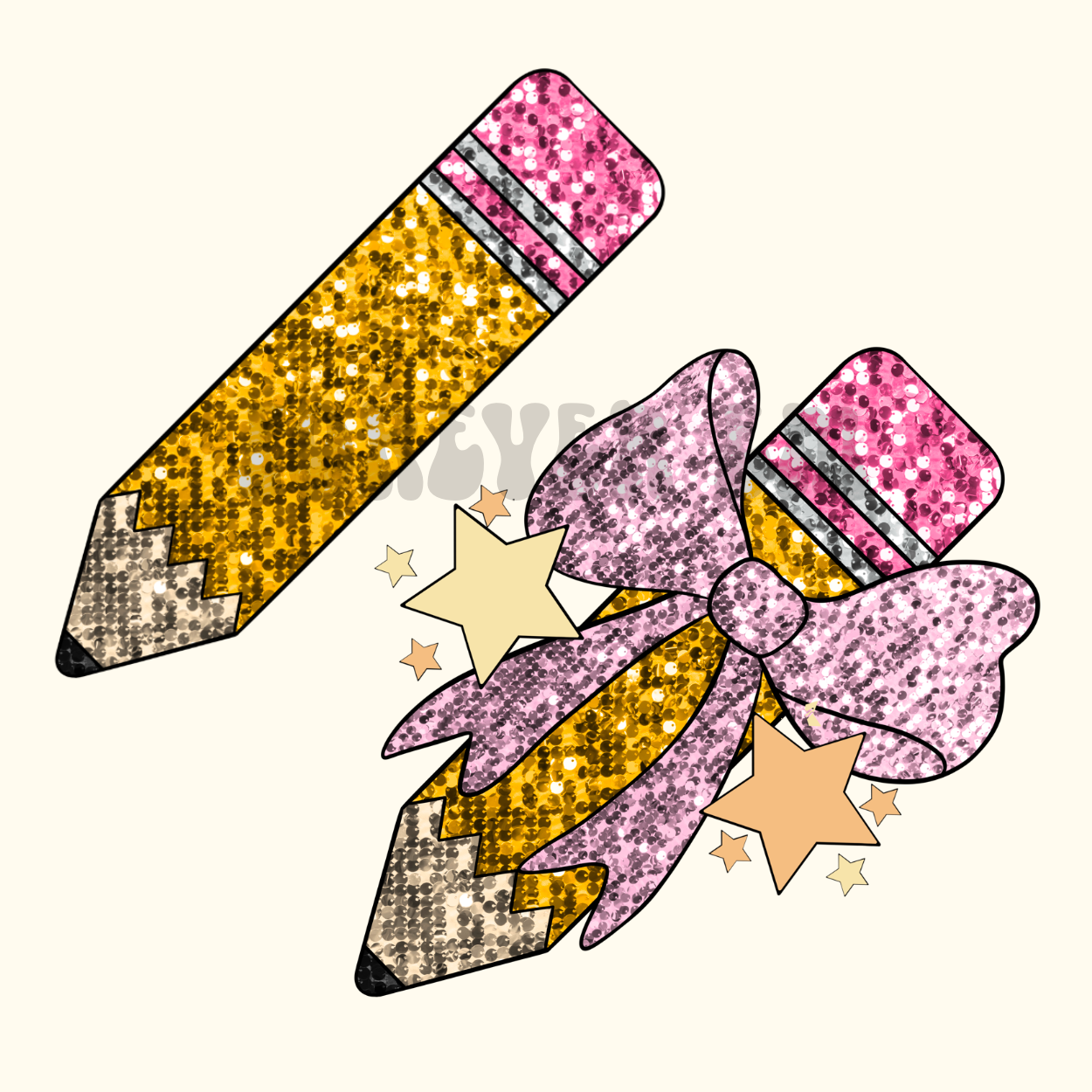 Faux Sequin Pencil BUNDLE - PNG