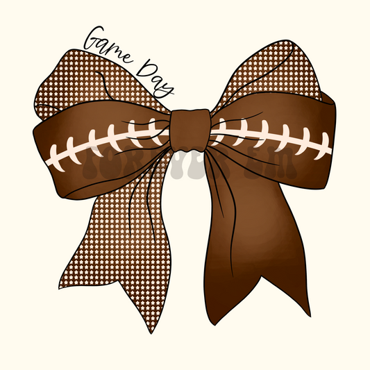 GAME DAY Star Football Bow - PNG