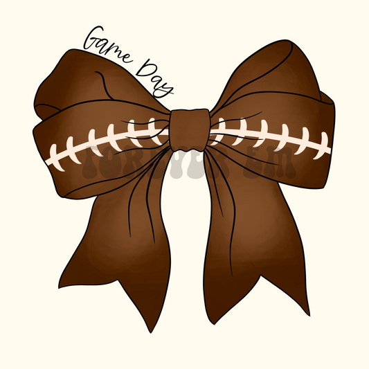 GAME DAY Football Bow - PNG