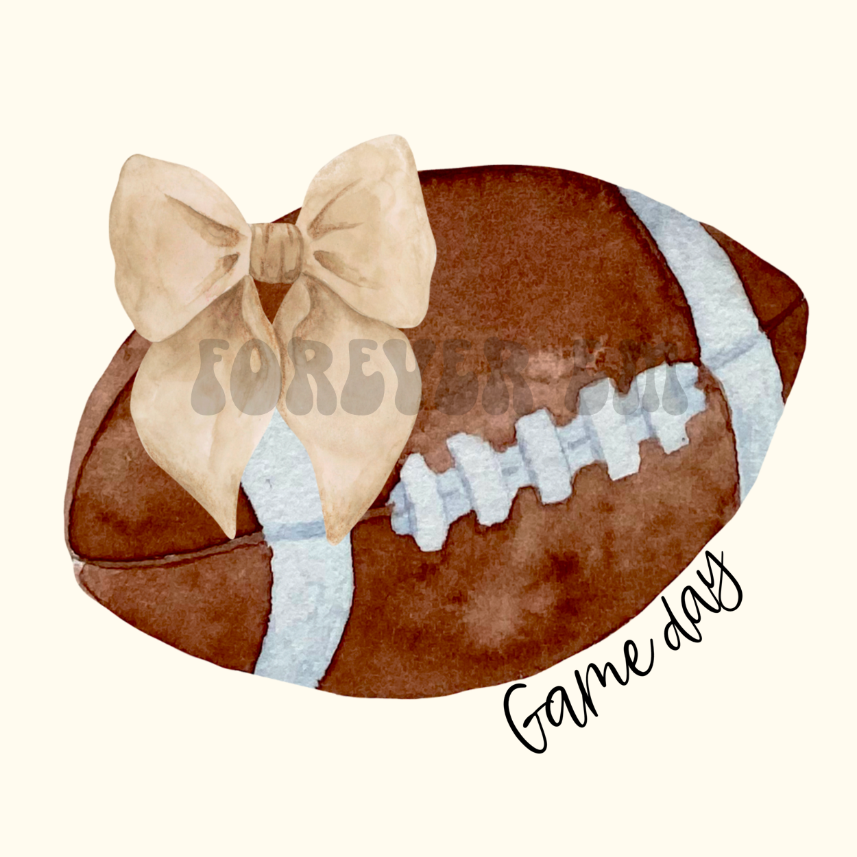 Game day watercolor football png