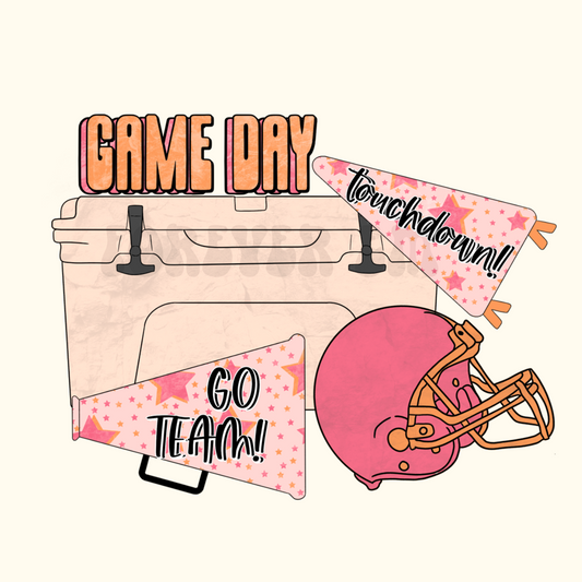 Retro Preppy Game Day Cooler PNG