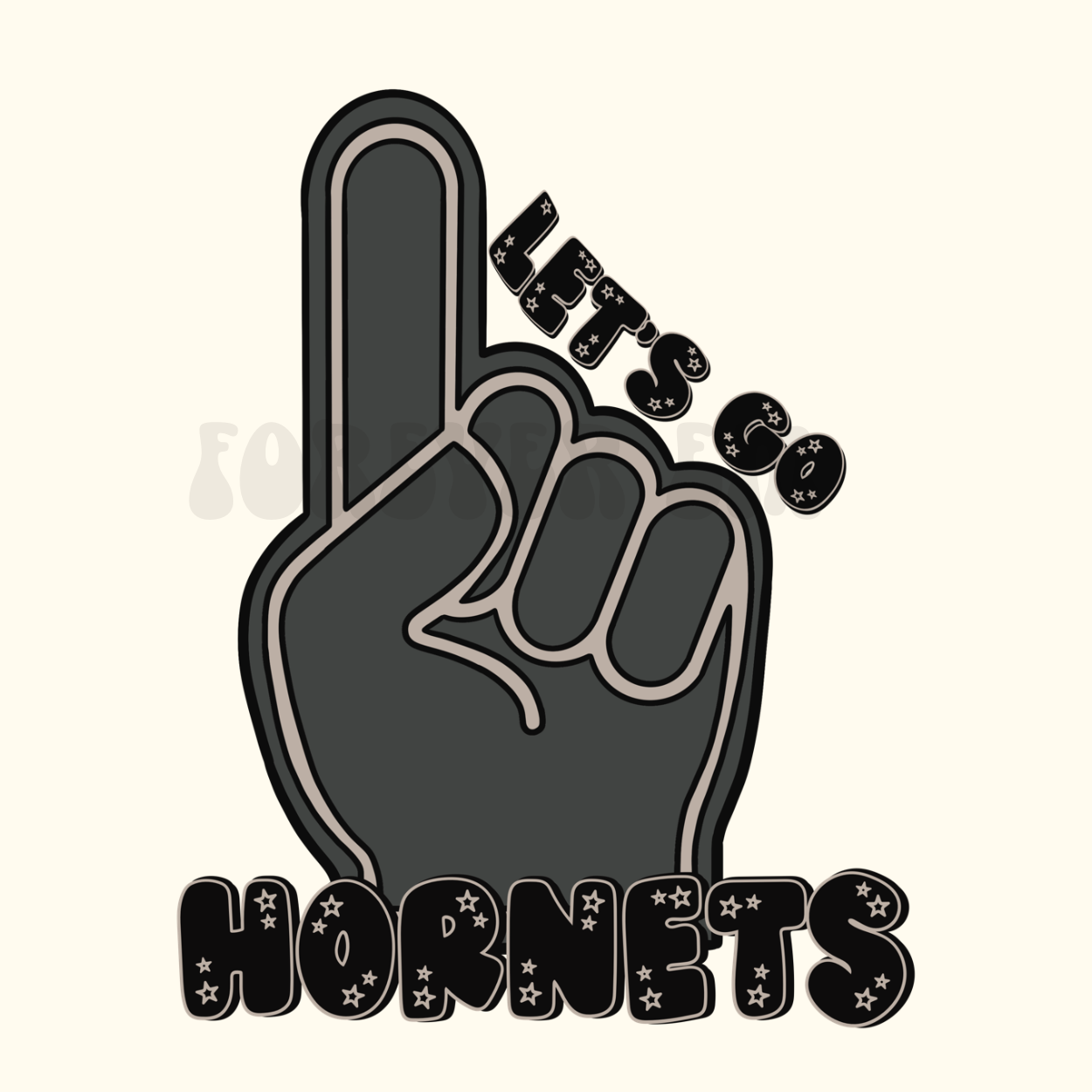 Hornets foam finger png