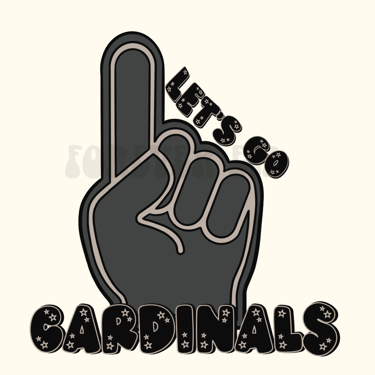 Cardinals Foam Finger png