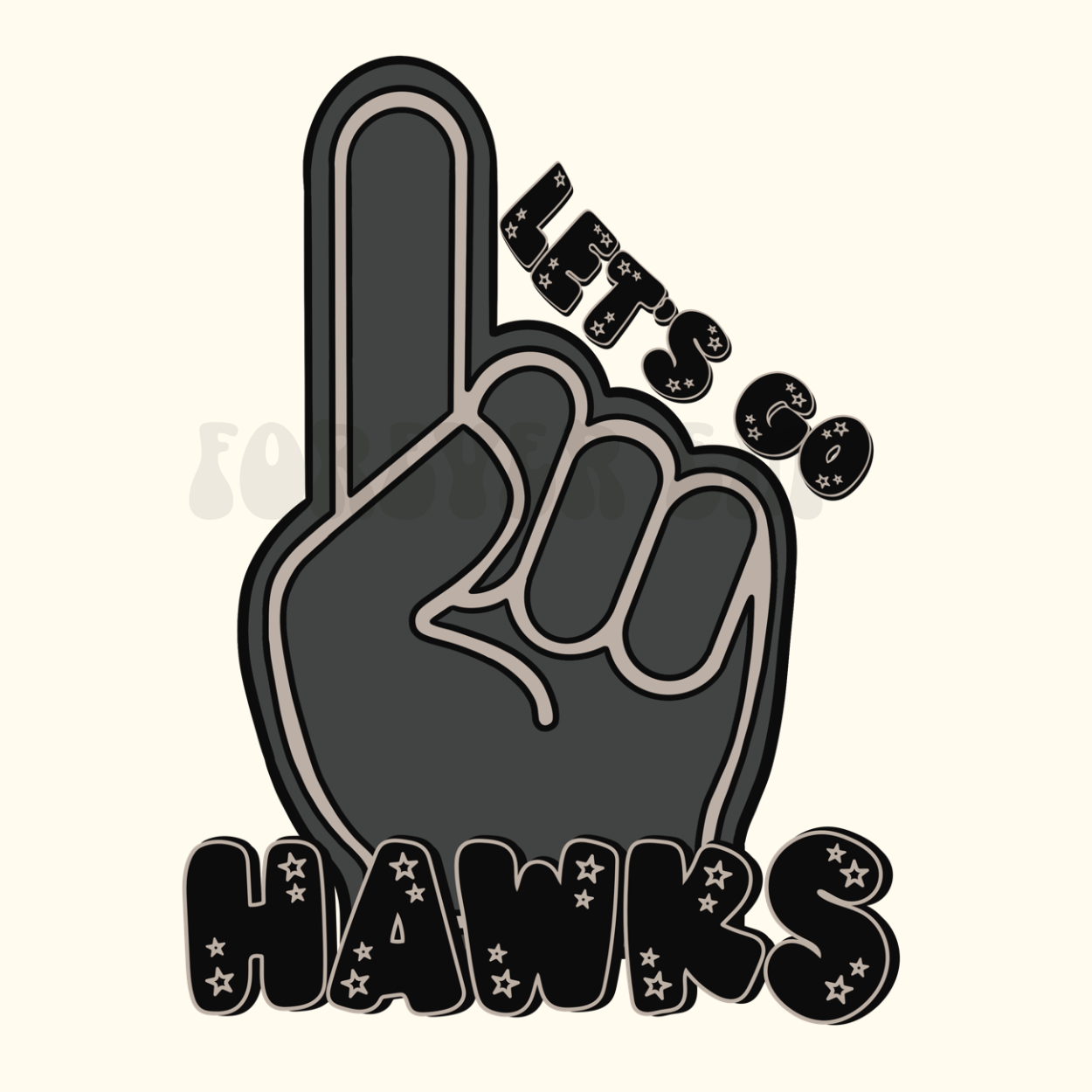 Hawks Foam Finger PNG