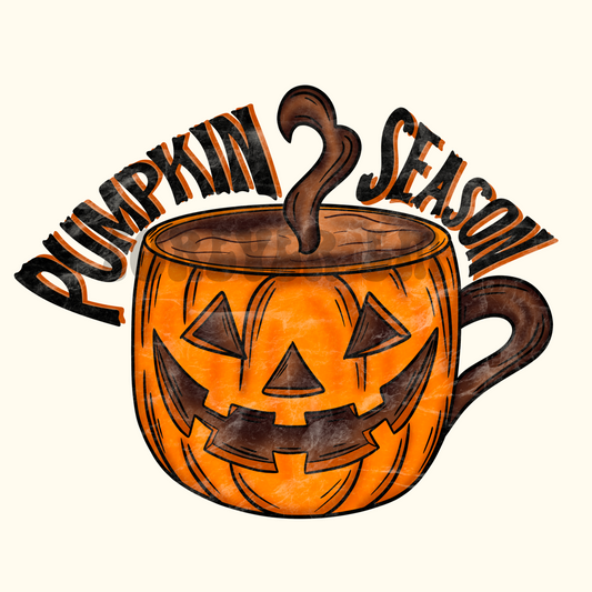 Pumpkin Season Grunge coffee PNG