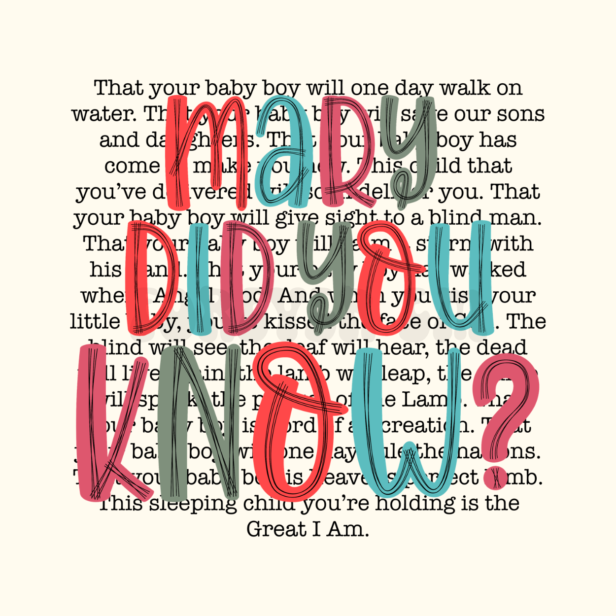 Mary did you know? Doodle PNG