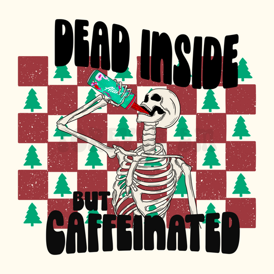 Christmas dead inside but caffeinated PNG