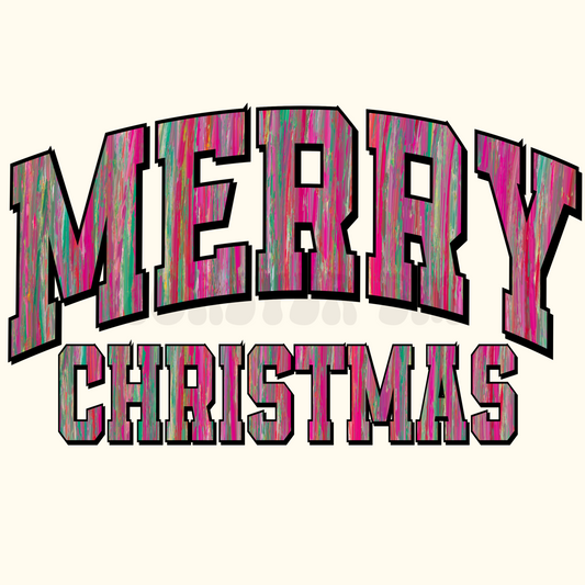 Paint stroke Varsity Merry Christmas PNG