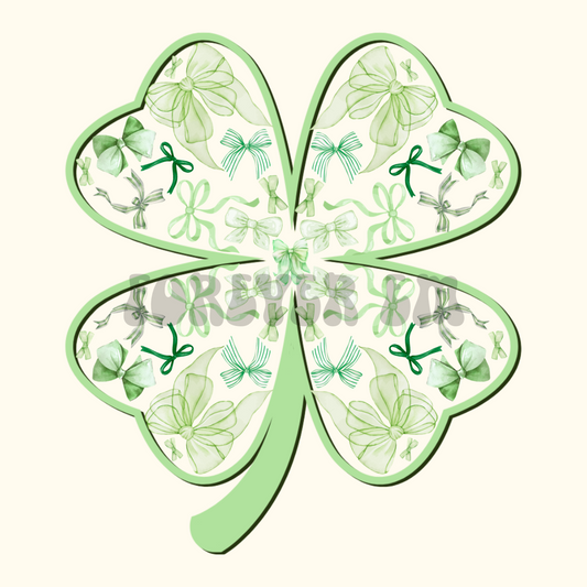 Coquette bow clover png