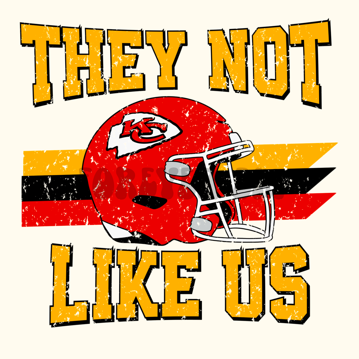 They not like us PNG red and yellow