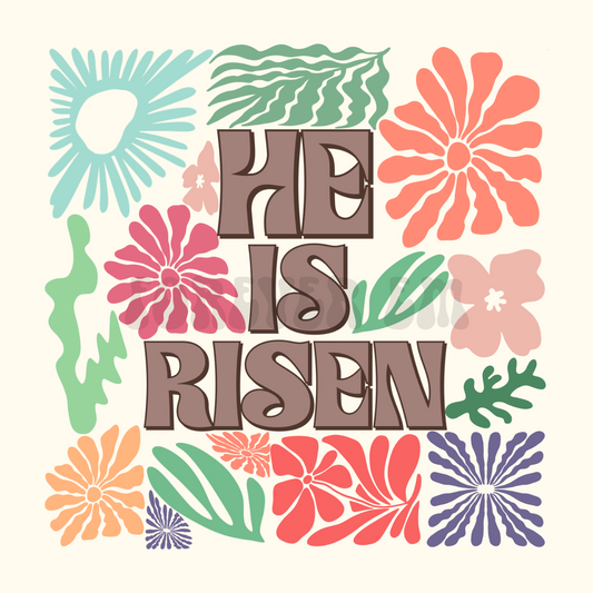 He is risen abstract floral png