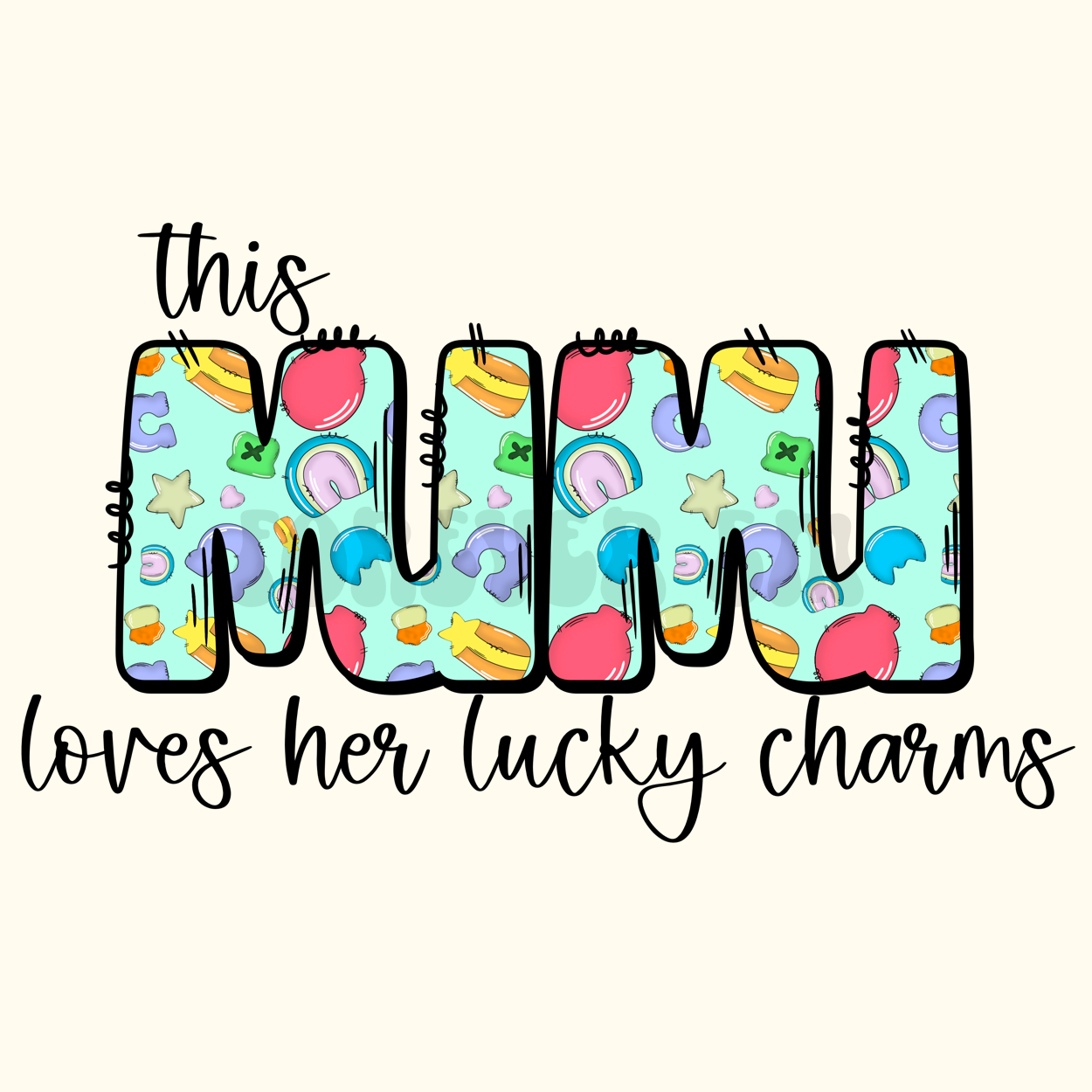 This CUSTOM NAME loves her lucky charms BUNDLE