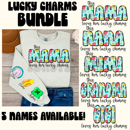 This CUSTOM NAME loves her lucky charms BUNDLE