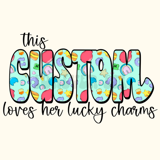 CUSTOM luck charms png - name and charms will be emailed together to the email on file! No revisions!