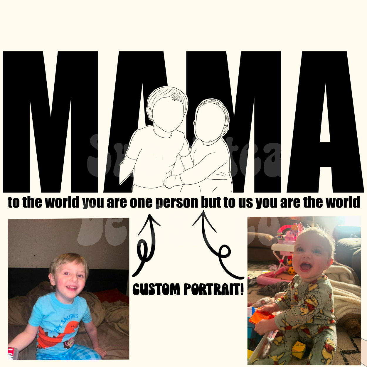 CUSTOM mama portrait png - email images to foreverem.customs@gmail.com