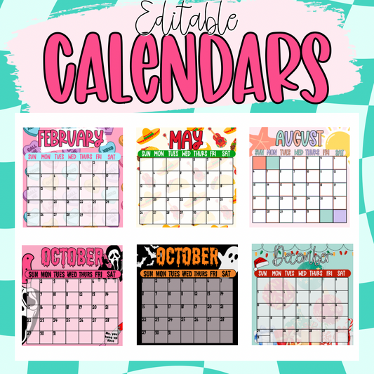 Editable Calendars